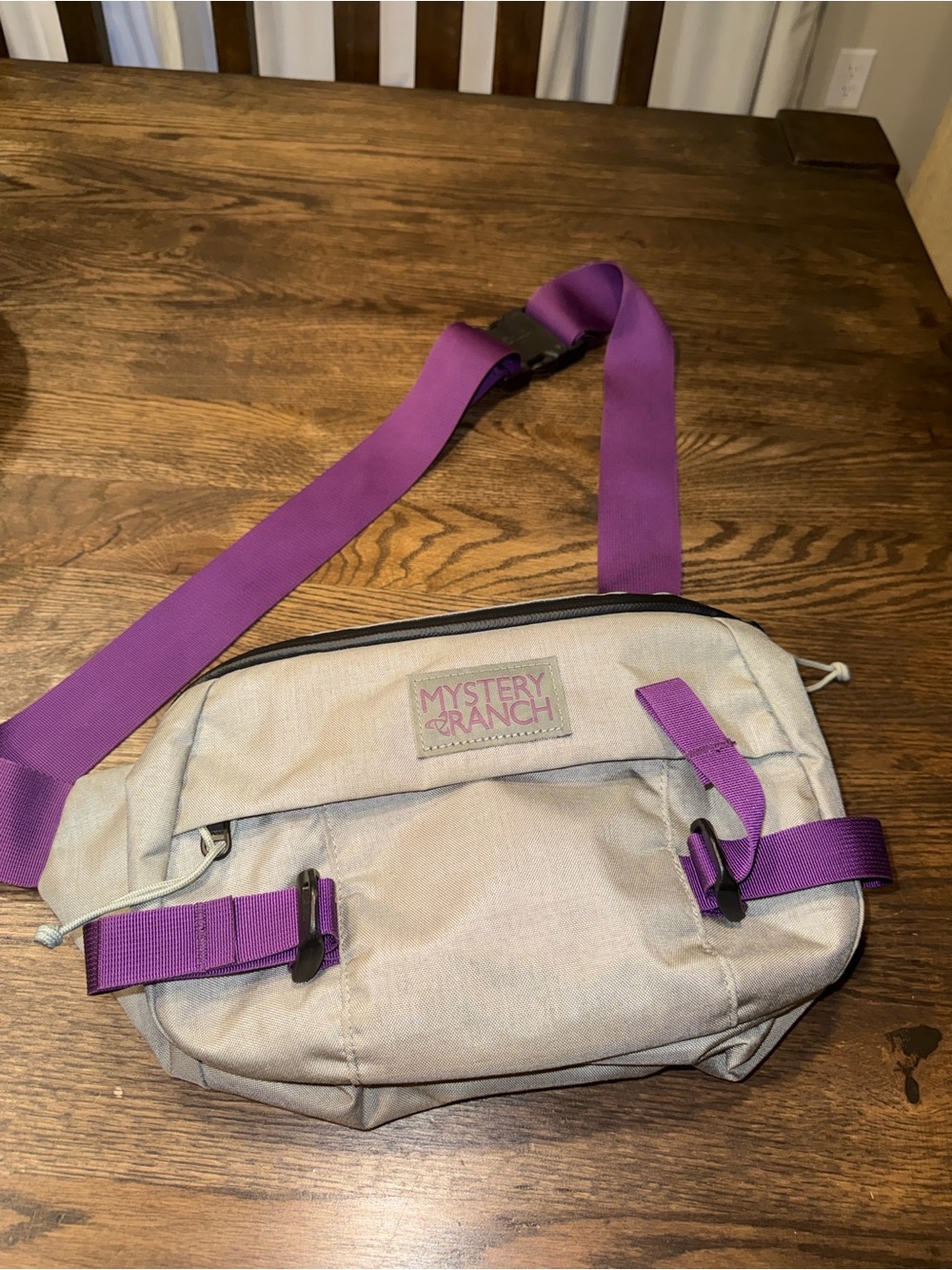 Mystery Ranch Crossbody Bag with Purple Strap